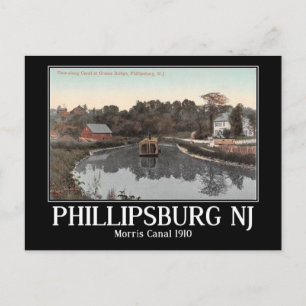 Morris-Kanal, Phillipsburg, New Jersey Vintage Postkarte