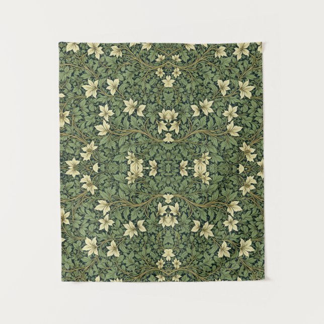 Morris Klassischer Blumenstil Floral Wandteppich (Vorderseite)