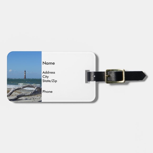 Morris Leuchtturm und Baum bleiben Gepäckanhänger (Vorderseite horizontal)