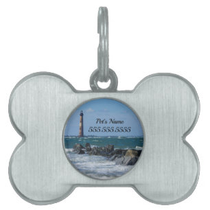 Morris Lighthouse Folly Beach Pet ID Tag Tiermarke
