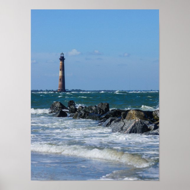 Morris Lighthouse Folly Beach Poster (Vorne)