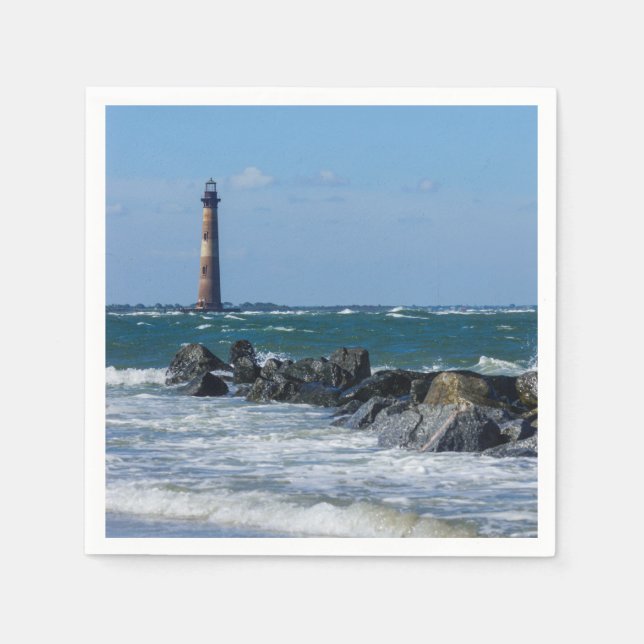 Morris Lighthouse Folly Beach Serviette (Vorderseite)