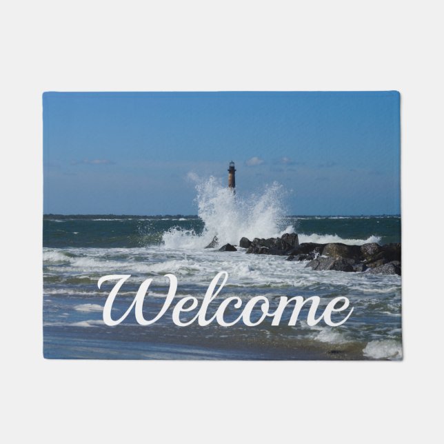 Morris Lighthouse Splash Welcome Doormat Fußmatte (Vorderseite)