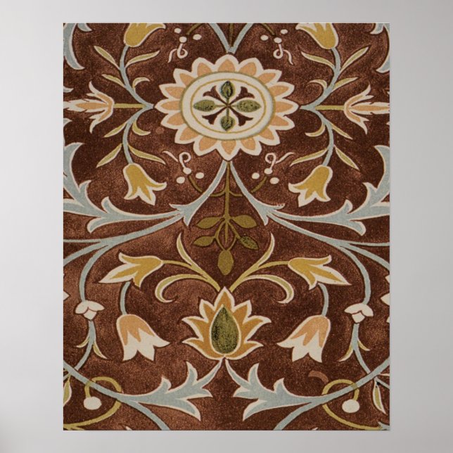 Morris Little Blume Jugendstil Detail Poster (Vorne)