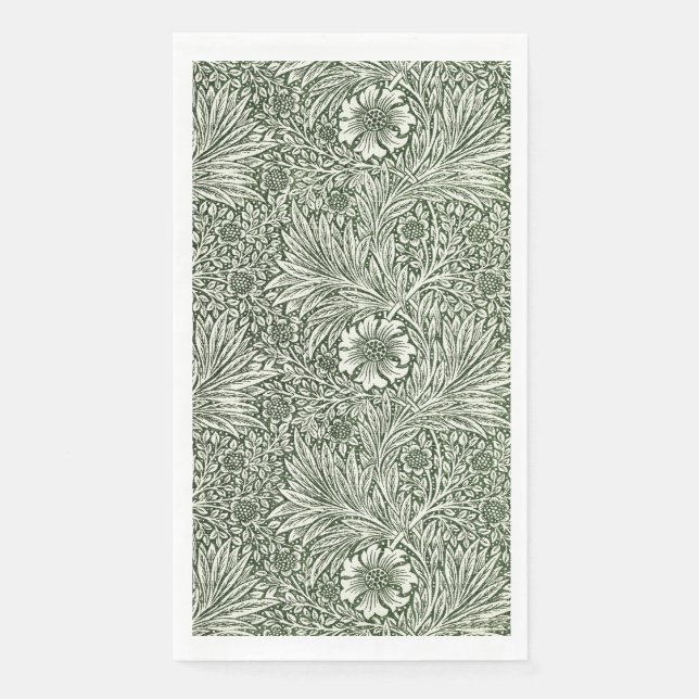 Morris Marigold Vintag 1875 Grüne Blume Serviette (Vorderseite)