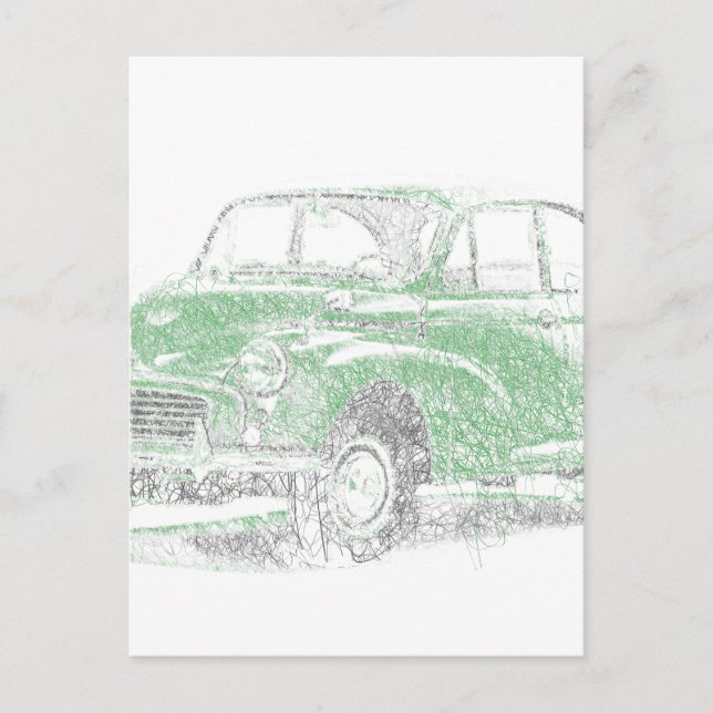 Morris Minor (Biro) Postkarte (Vorderseite)
