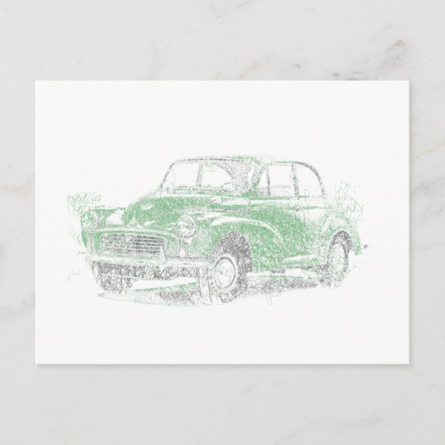 Morris Minor (Biro) Postkarte (Vorderseite)