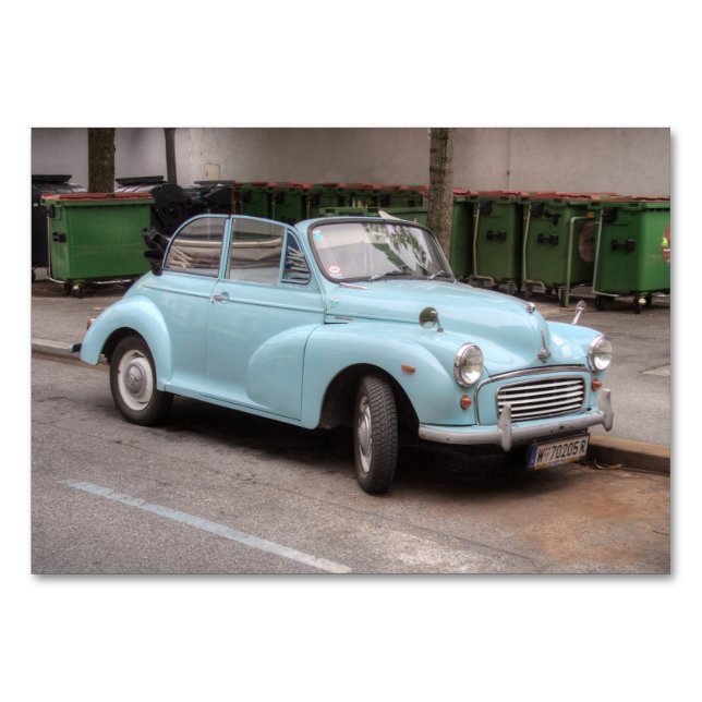 Morris Minor Convertible Tourer Tischnummer (Vorderseite)