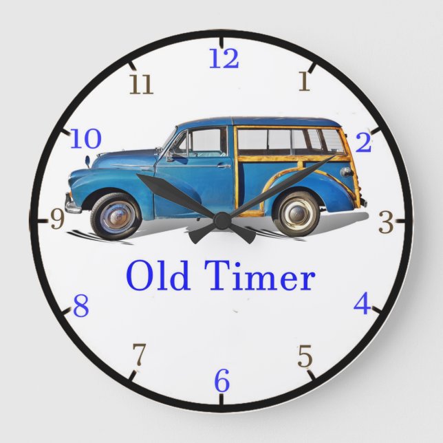 Morris Minor Wall Clock Große Wanduhr (Vorderseite)
