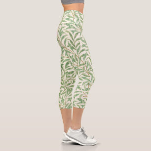 Morris - Muster für antike Weiden und Blätter Capri Leggings