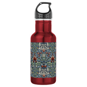 Morris Navy Blau Schlangenkopf-Blumenmuster-Tapete Edelstahlflasche
