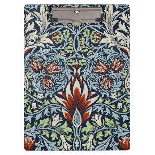 Morris Navy Blau Schlangenkopf-Blumenmuster-Tapete Klemmbrett
