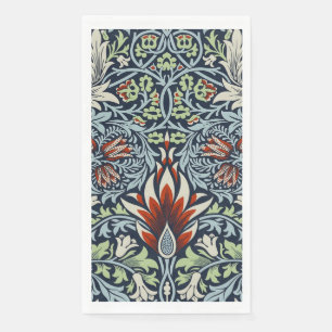 Morris Navy Blau Schlangenkopf-Blumenmuster-Tapete Serviette