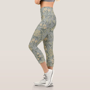 Morris Rebe und Jasmingarten-Blumen-Klassiker Capri Leggings