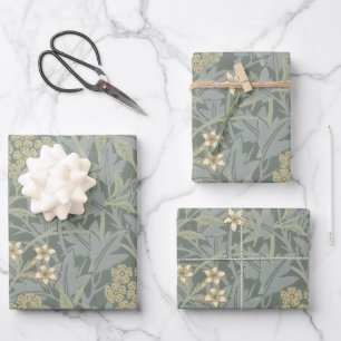 Morris Rebe und Jasmingarten-Blumen-Klassiker Geschenkpapier Set