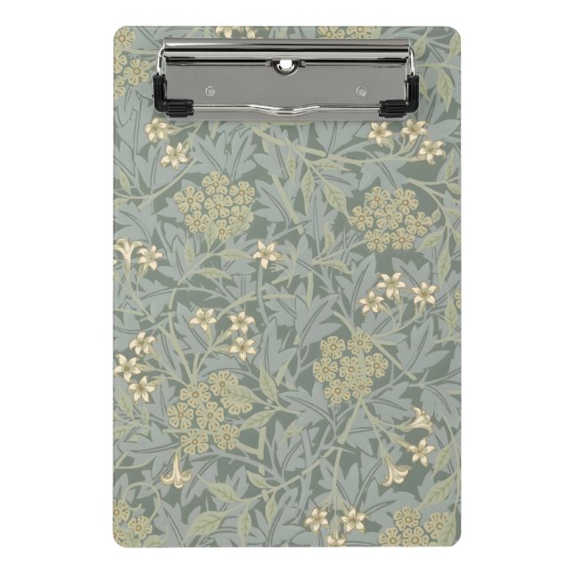 Morris Rebe und Jasmingarten Blumen Klassiker Mini Klemmbrett (Vorderseite)