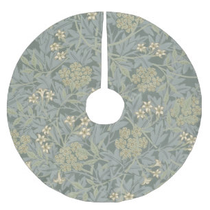 Morris Rebe und Jasmingarten-Blumen-Klassiker Polyester Weihnachtsbaumdecke