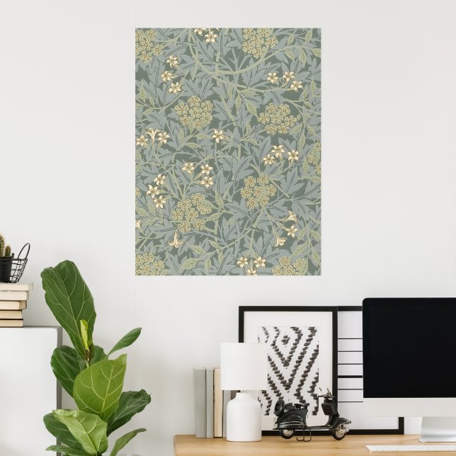Morris Rebe und Jasmingarten-Blumen-Klassiker Poster (Heimbüro)