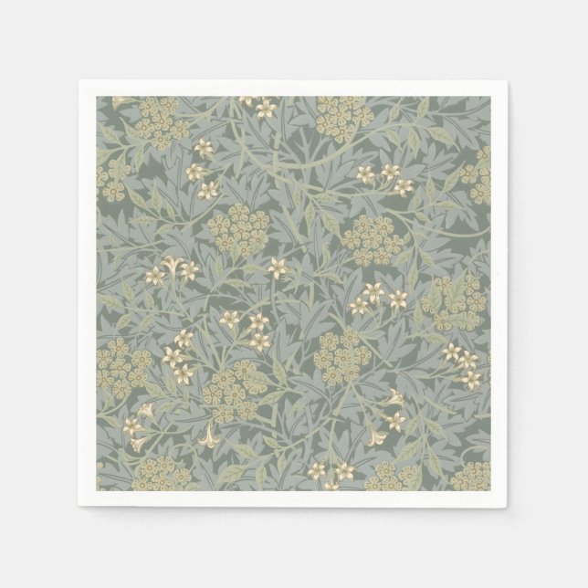Morris Rebe und Jasmingarten-Blumen-Klassiker Serviette (Vorderseite)