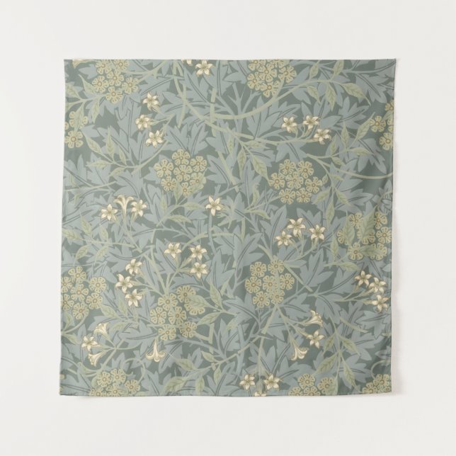 Morris Rebe und Jasmingarten-Blumen-Klassiker Wandteppich (Vorderseite)