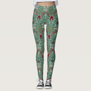 Morris Snakeshead Floral Classic Botanical Green Leggings