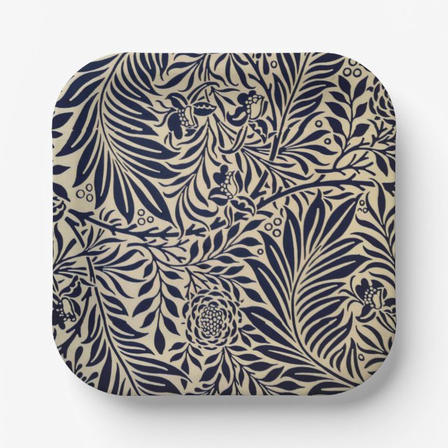 Morris - Spray - Navy Blue und neutral Pappteller (Vorderseite)