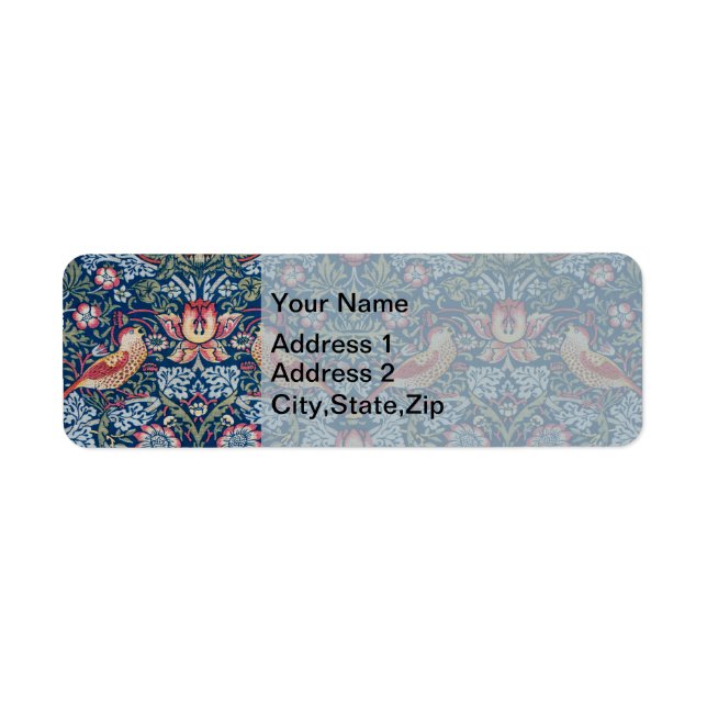 Morris Strawberry Thief Classic Indigo Blau Fein (Vorne)