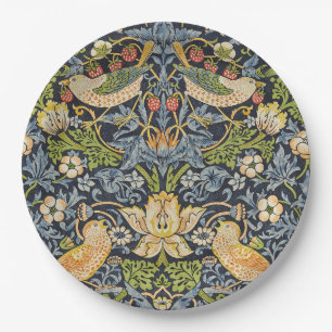 Morris Strawberry Thief Navy Blau Vintage Fine Art Pappteller