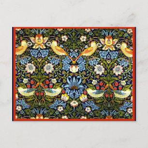 Morris - Strawberry Thief, vintage Muster Postkarte
