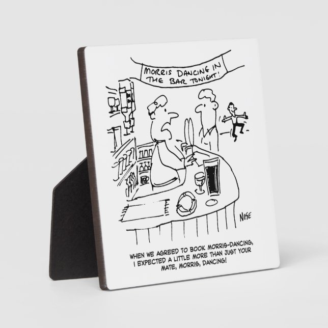 Morris Tanzen in Pub. Traditionelles Morris-Tanzen Fotoplatte (Vorderseite)