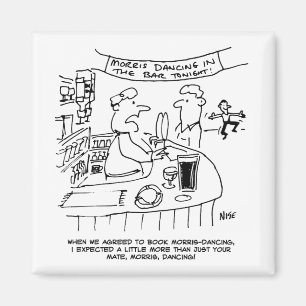 Morris Tanzen in Pub. Traditionelles Morris-Tanzen Magnet