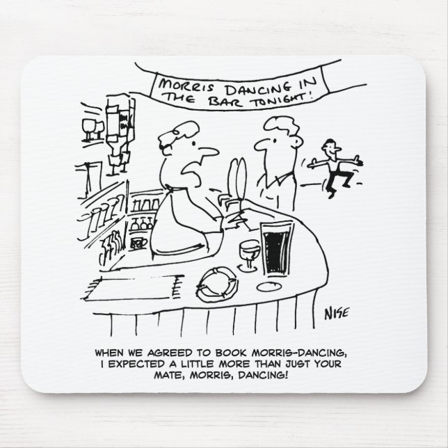 Morris Tanzen in Pub. Traditionelles Morris-Tanzen Mousepad (Vorne)