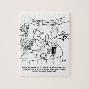 Morris Tanzen in Pub. Traditionelles Morris-Tanzen Puzzle