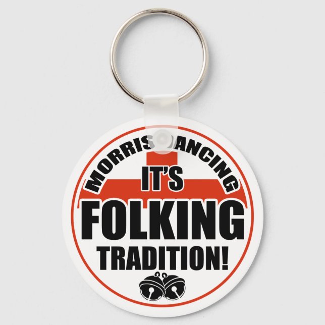 Morris tanzende Tradition Schlüsselanhänger (Vorderseite)