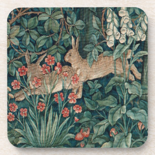 Morris Tapestry Forest Rabbits Getränkekarte Getränkeuntersetzer