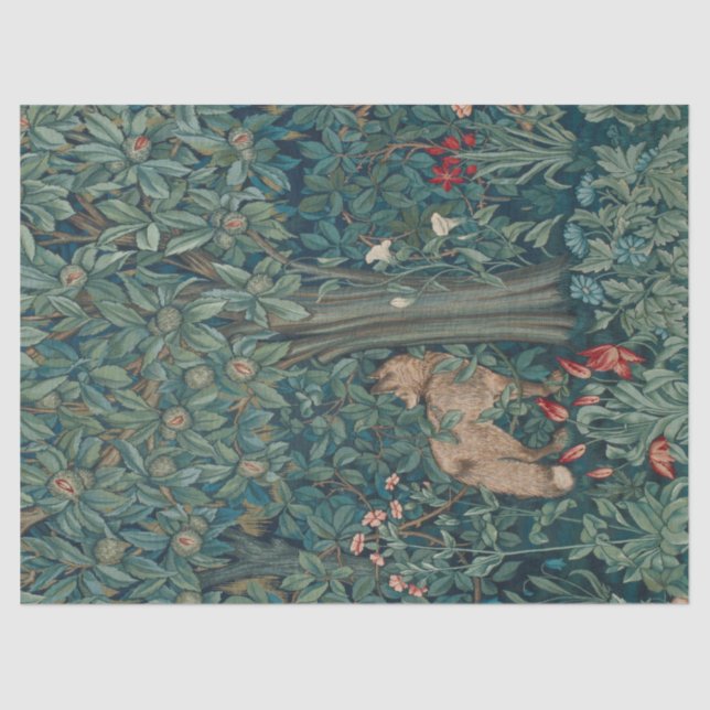 Morris Tapestry Fox Tissue Paper Seidenpapier (Vorderseite)