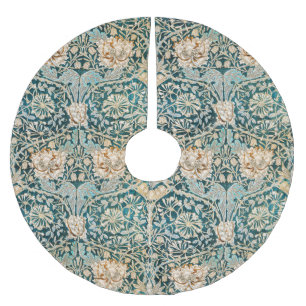 Morris Teal Blau Geißblatt Blumen Wallpaper Polyester Weihnachtsbaumdecke