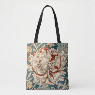 Morris Teal Blaue Geißblatt-Blumen-Tapete