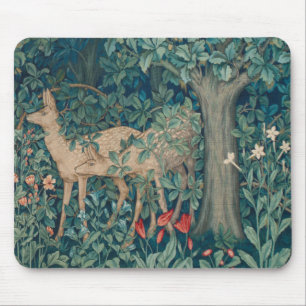 Morris-Teppich Wald Hirschpaar Mousepad
