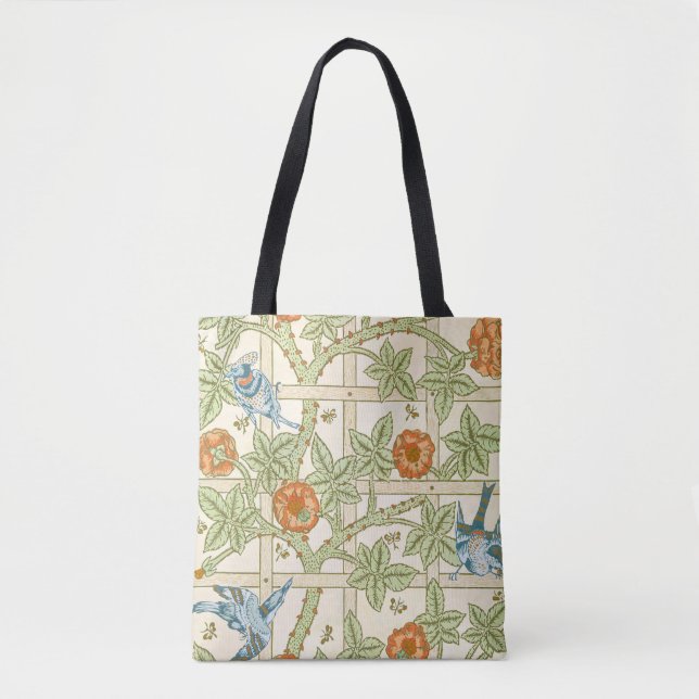 Morris' Trellis 1862 Vintage Blume & Vogelmuster (Vorderseite)