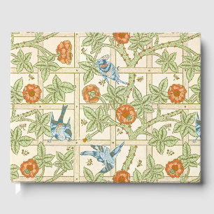 Morris' Trellis 1862 Vintage Blume & Vogelmuster Gästebuch