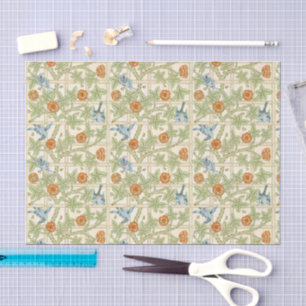 Morris' Trellis 1862 Vintage Blume & Vogelmuster Seidenpapier