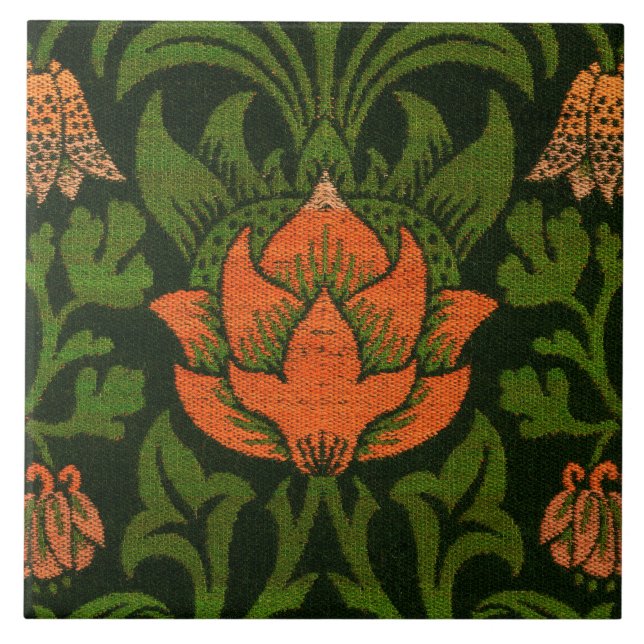 Morris - Veilchen und Akelei Fliese (Vorderseite)