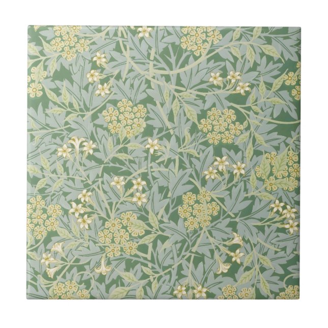 Morris Vine & Jasmine Garden Blume Classic Fliese (Vorderseite)