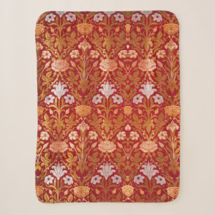 Morris - Vintage 1893 Rosen- und Lilien-Blumenmust Sherpadecke