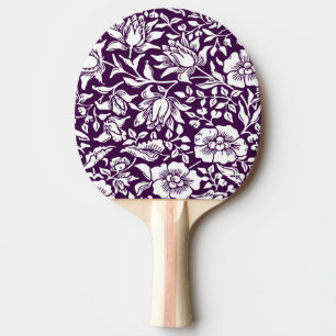 Morris Vintages Lila und weißes Blumenmuster Tischtennis Schläger