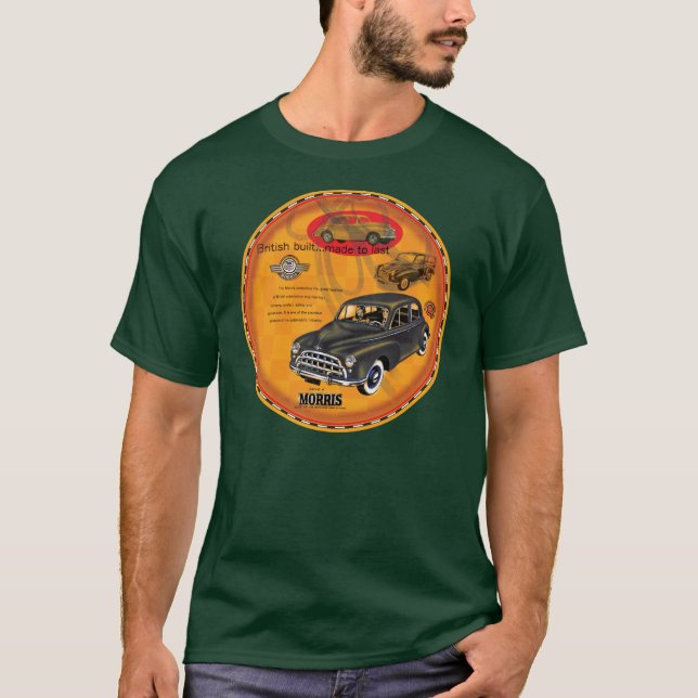Morris Vintages Zeichen für Kleinwagen T-Shirt (Vorderseite)