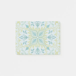 Morris Yellow Turquoise Vine & Blume Muster Post-it Klebezettel