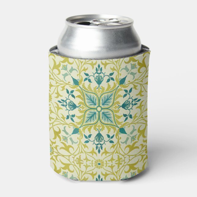 Morris Yellow Turquoise Vine & Flower Pattern Dosenkühler (Kanne Vorderseite)