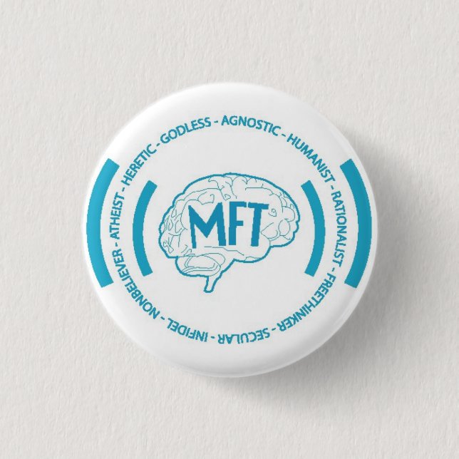 MorrisFreethinkers Button (Vorderseite)